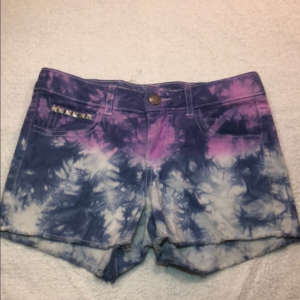 Tie Die Denim Shorts